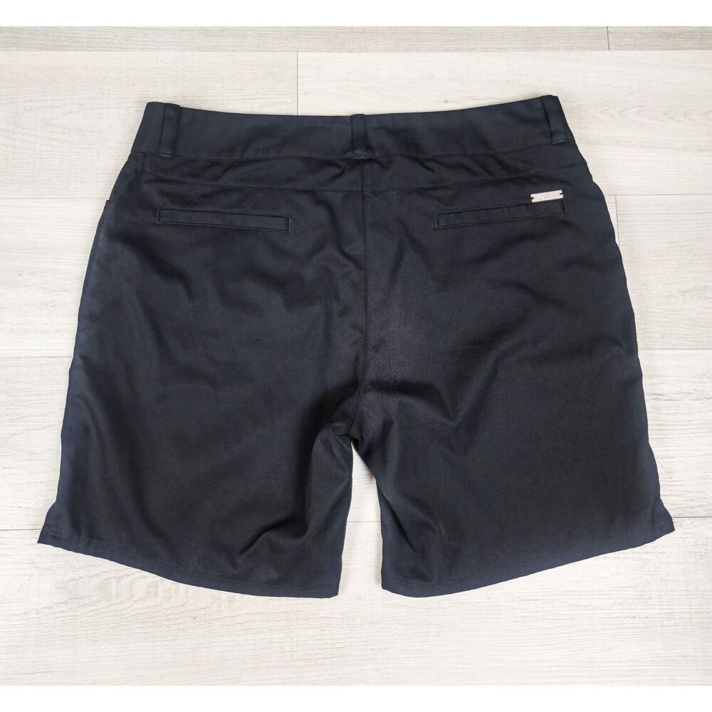 Adidas Womens Golf Shorts Size 10 Black Stretch Performance Double Snap